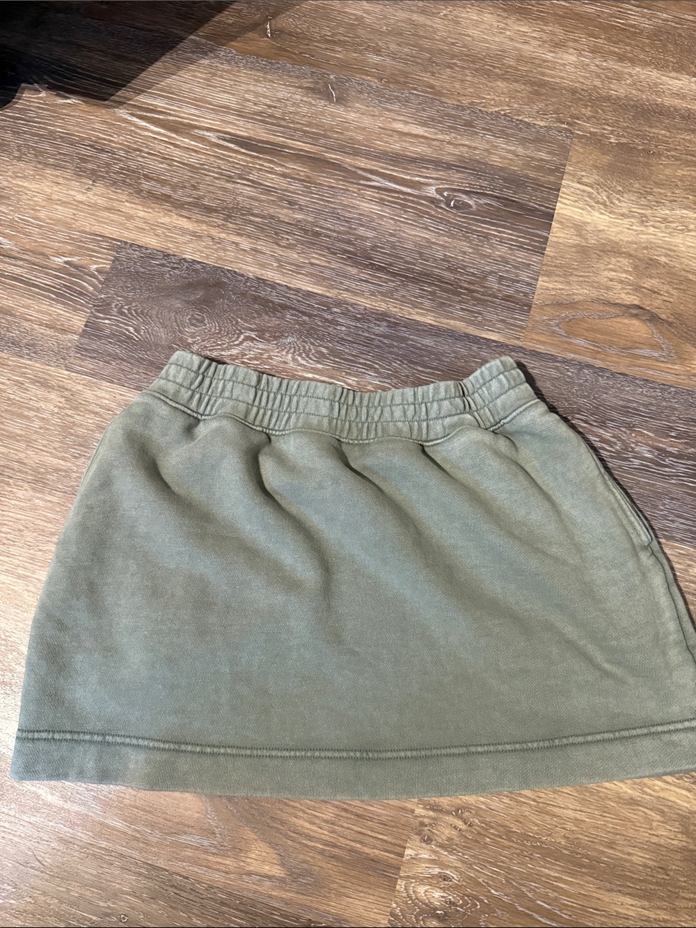 aerie Olive Green Sweatshirt Mini Skirt
